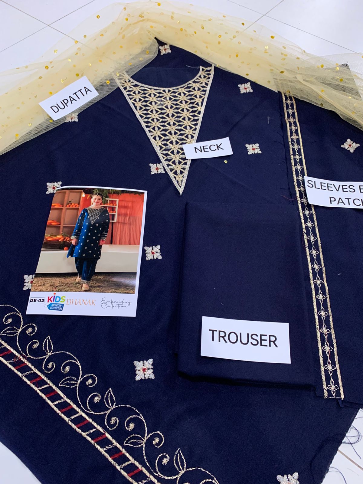 Maria B Kids Winter Collection – 3 Piece Dhanak Suit