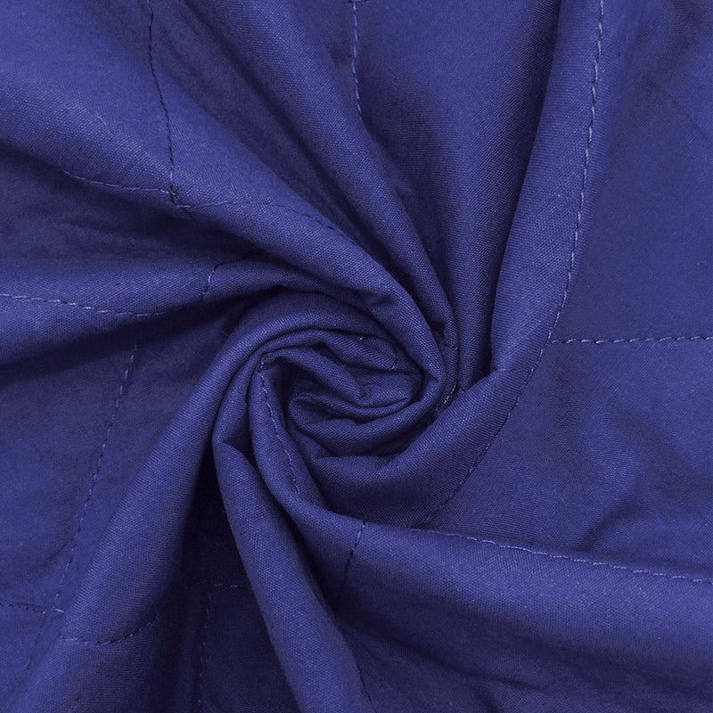 Soft Cotton Quilted 100% Waterproof Fitted Mattress Protector In Blue Color