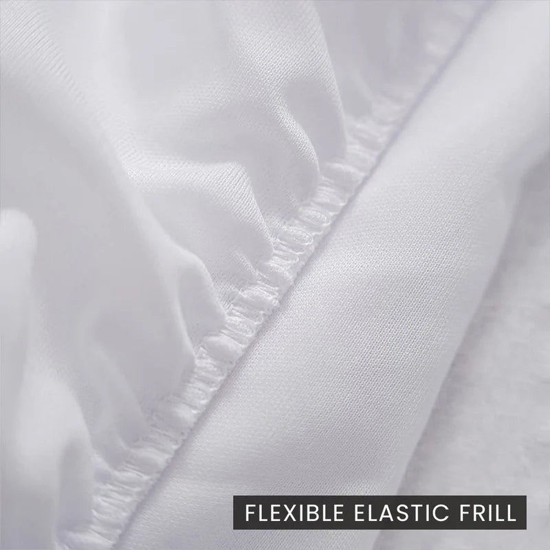 Poly Cotton Fitted Style Waterproof Mattress Protector Brown Color