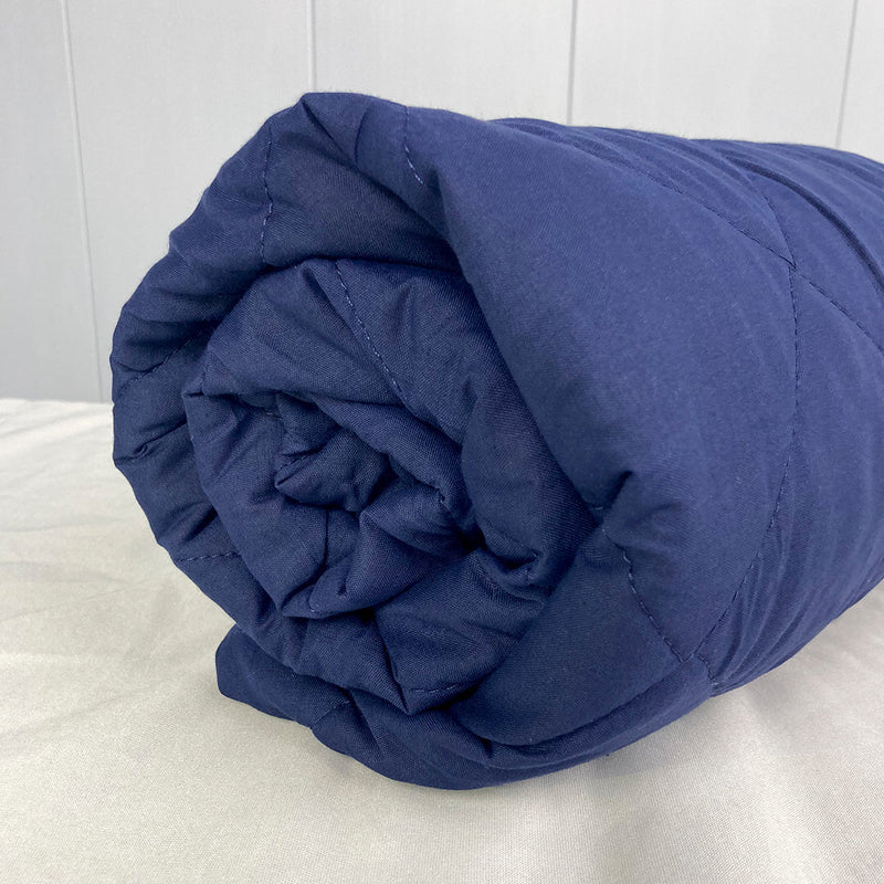 Soft Cotton Quilted 100% Waterproof Fitted Mattress Protector In Blue Color