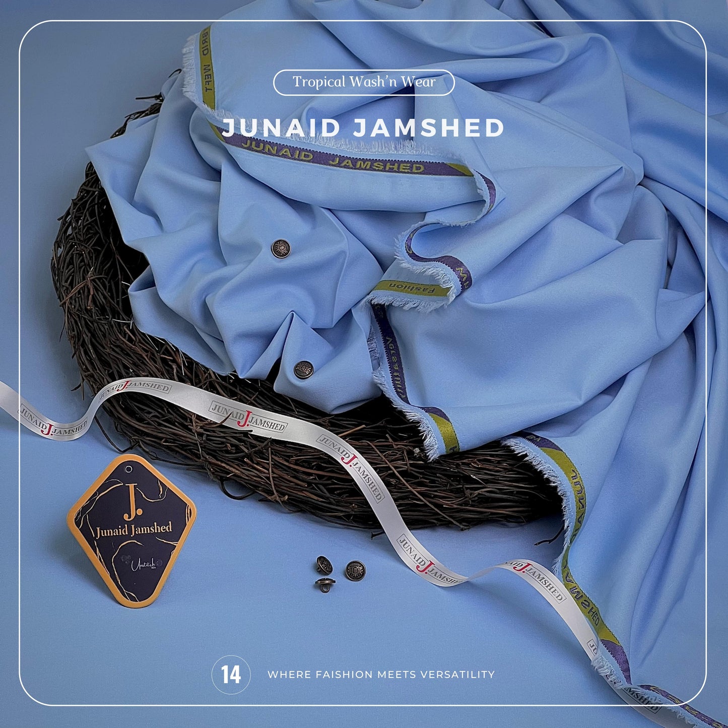 J. Men's Unstitched  Tropical Wash’n Wear Collection