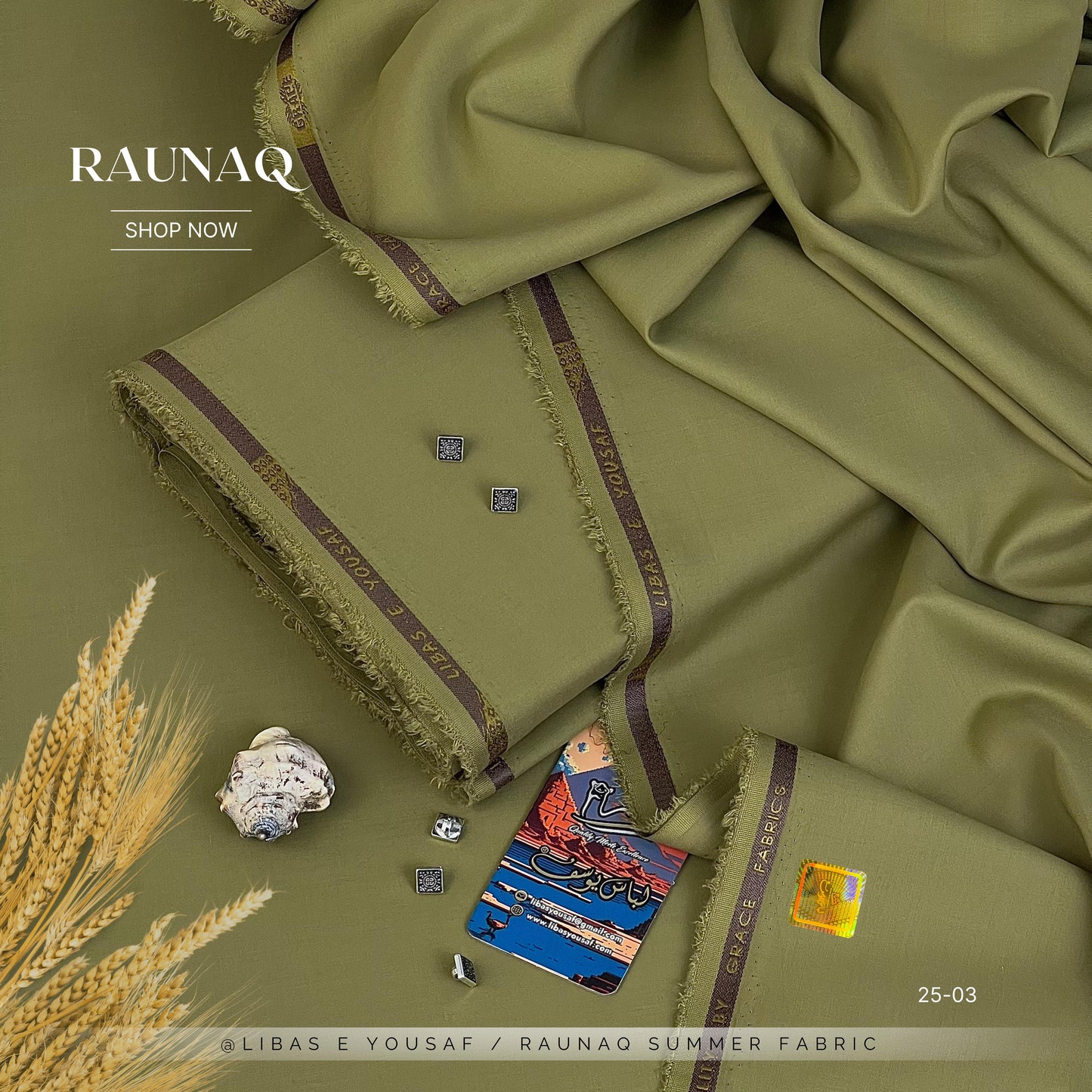 RAUNAQ  by Libas-E-Yousaf Premium Unstitched Four Seasons Fabric