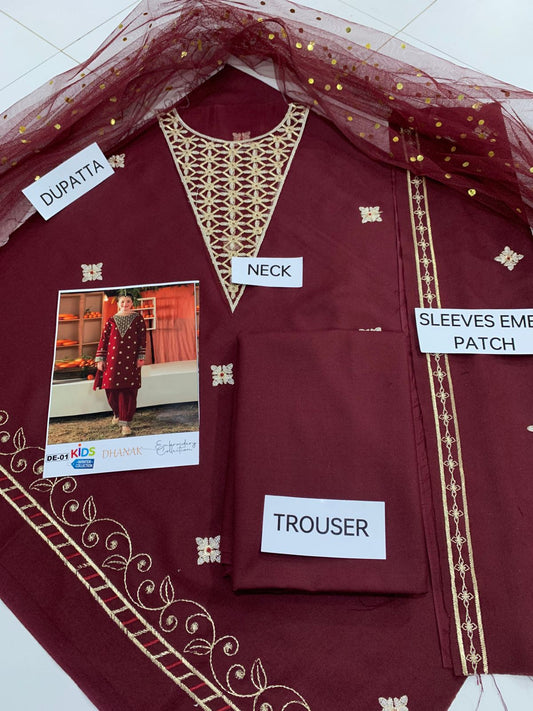 Maria B Kids Winter Collection – 3 Piece Dhanak Suit