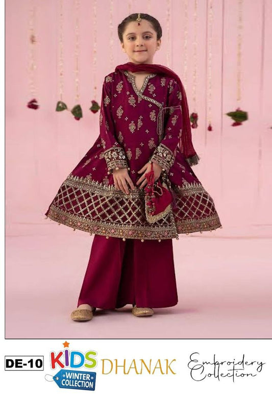 Maria B Kids Winter Collection – 3 Piece Dhanak Suit