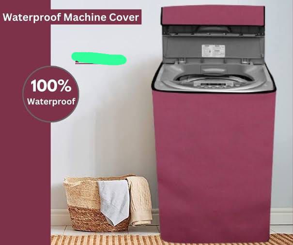 Maroon (Red) Color 100% Waterproof Top Loaded Washing Machine Cover