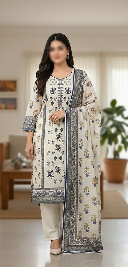 ZARA ROBE Shamray Embroidered 3-Piece Suit