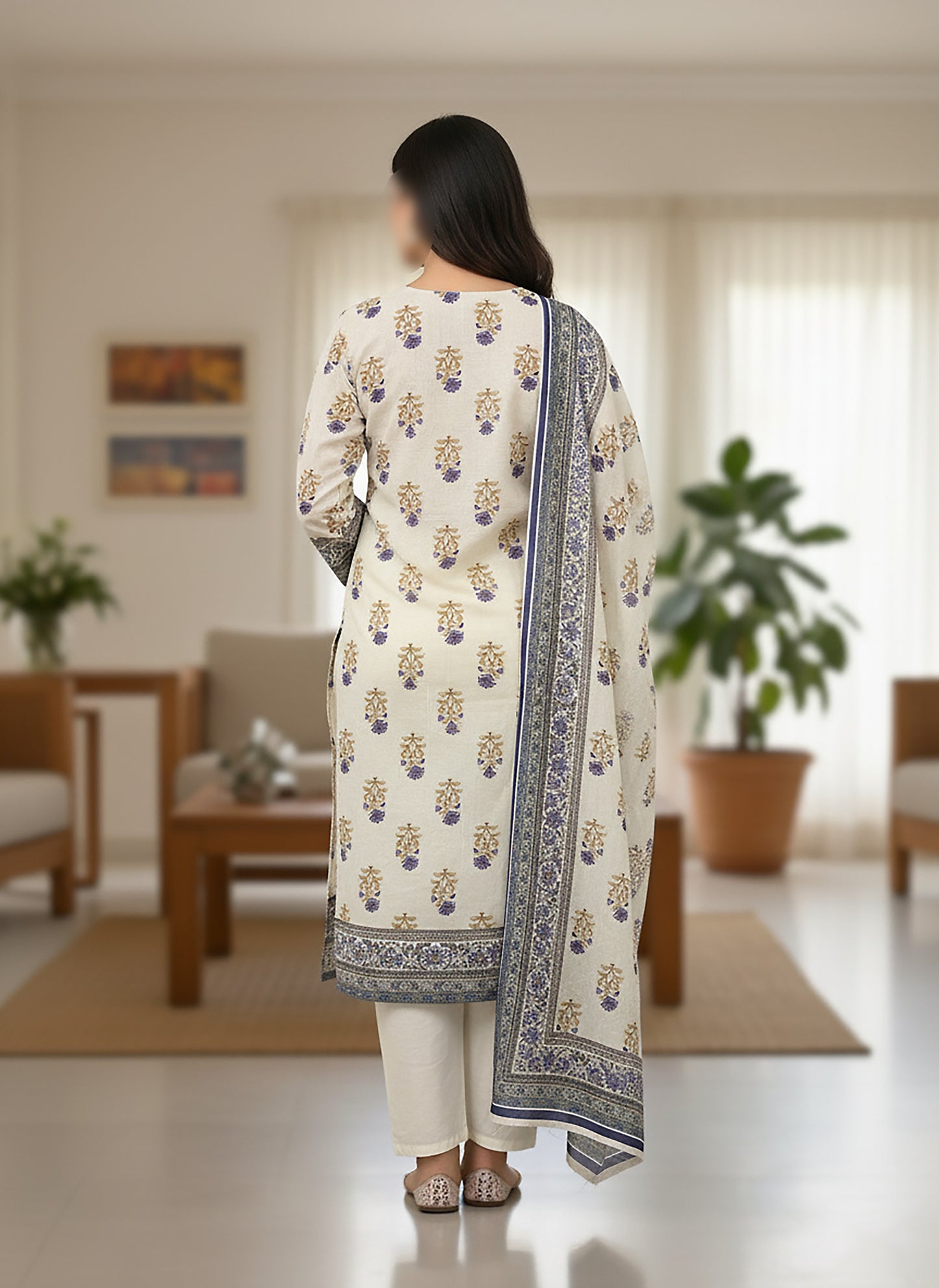 ZARA ROBE Shamray Embroidered 3-Piece Suit