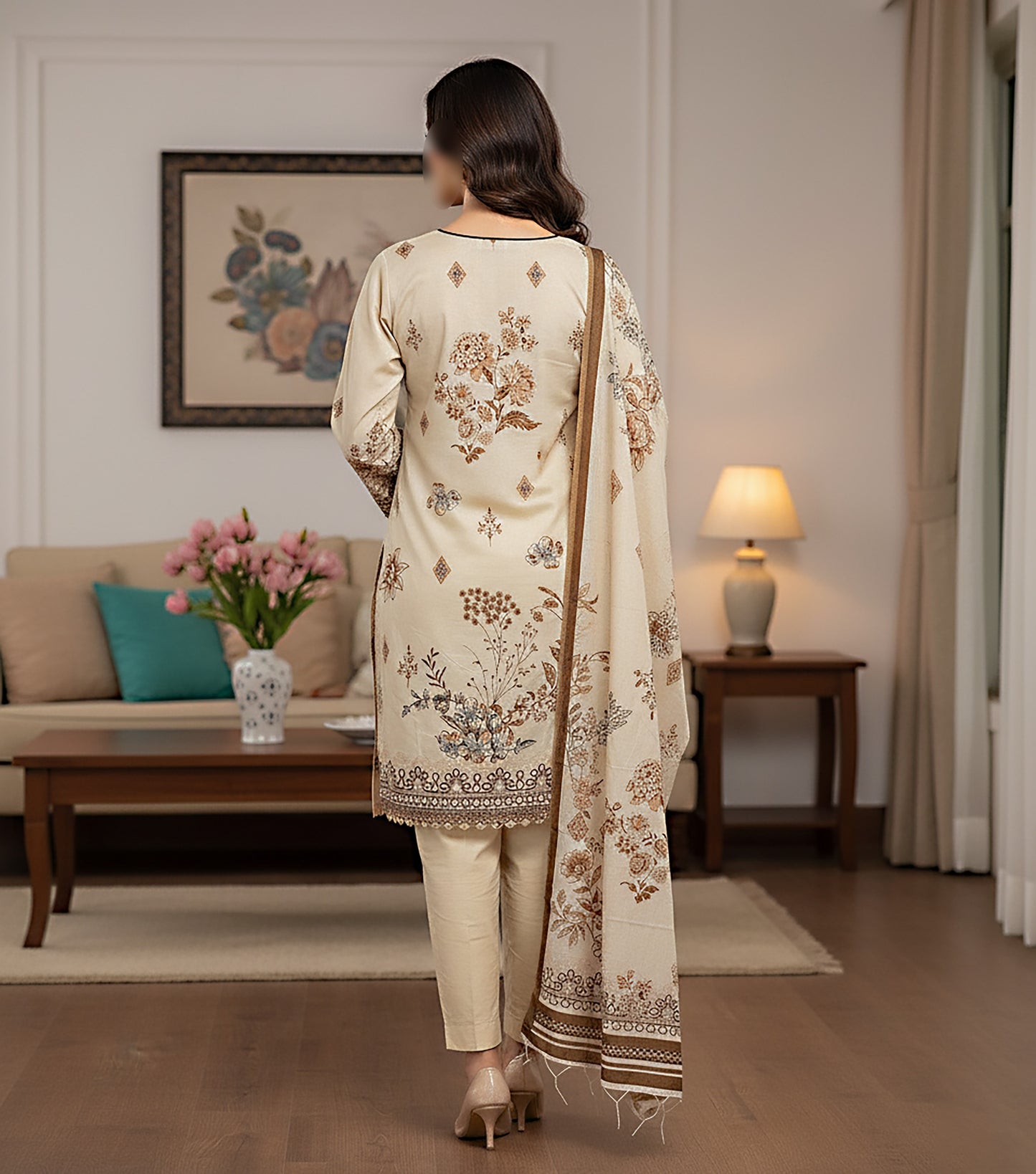 ZARA ROBE Shamray Embroidered 3-Piece Suit
