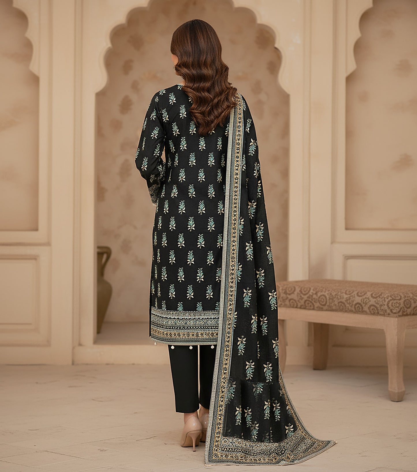 ZARA ROBE Shamray Embroidered 3-Piece Suit