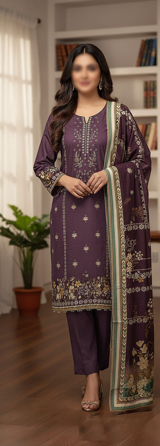 ZARA ROBE Shamray Embroidered 3-Piece Suit