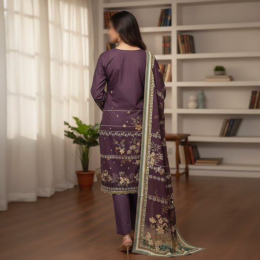 ZARA ROBE Shamray Embroidered 3-Piece Suit