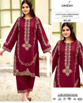 Embroidered 2Pc Lawn Unstitched Summer Dress
