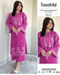 Embroidered 2Pc Lawn Unstitched Summer Dress